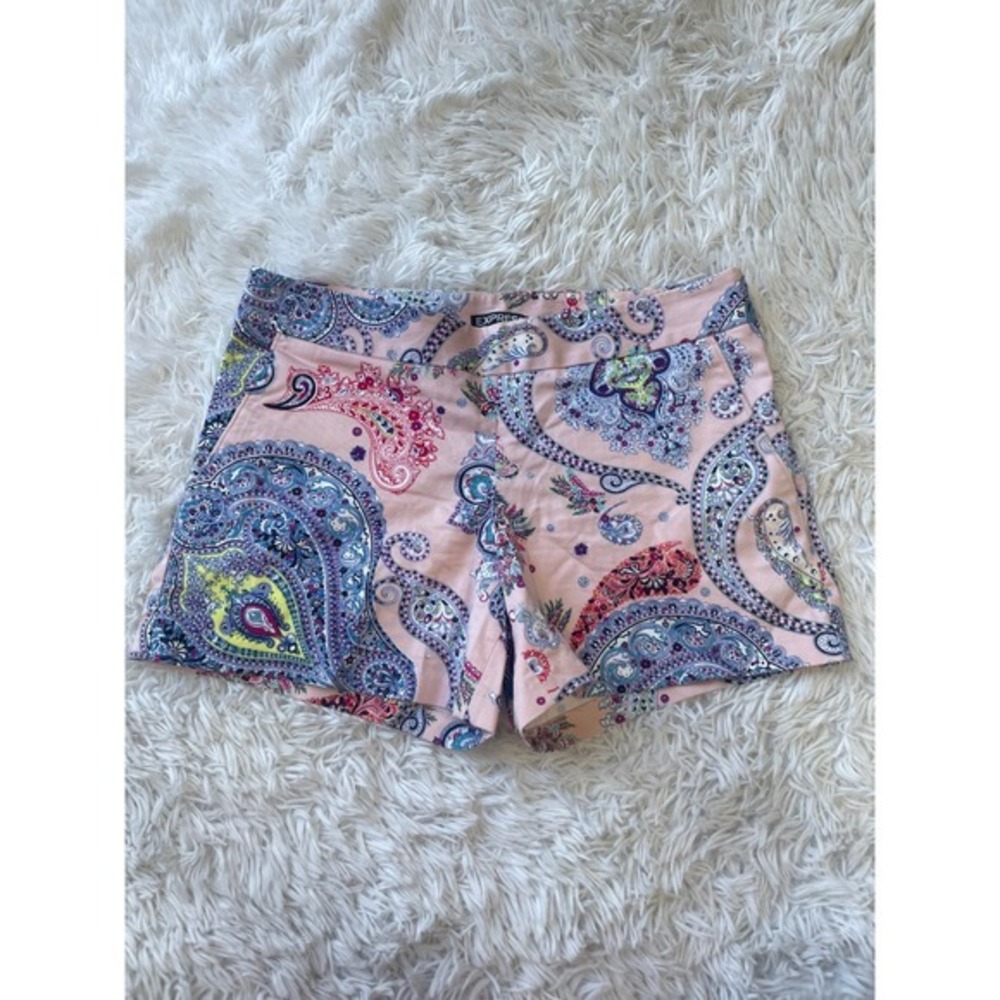 Express Paisley Print Chino Shorts